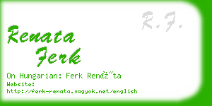 renata ferk business card